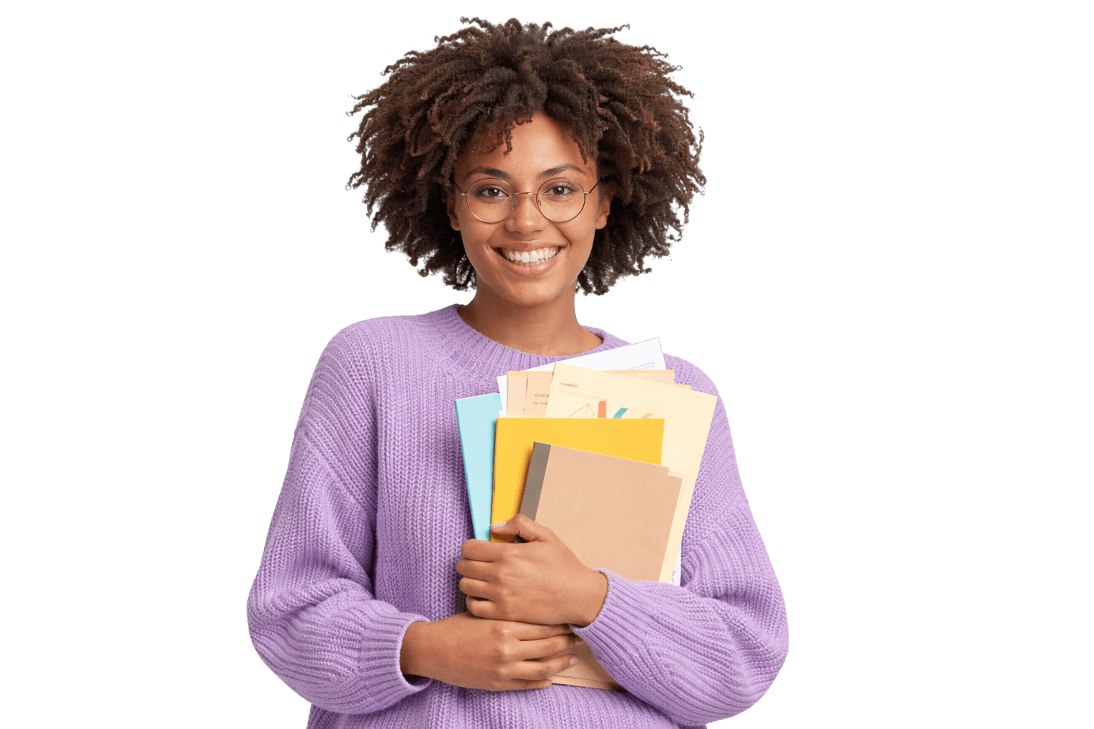 Student holding textbooks