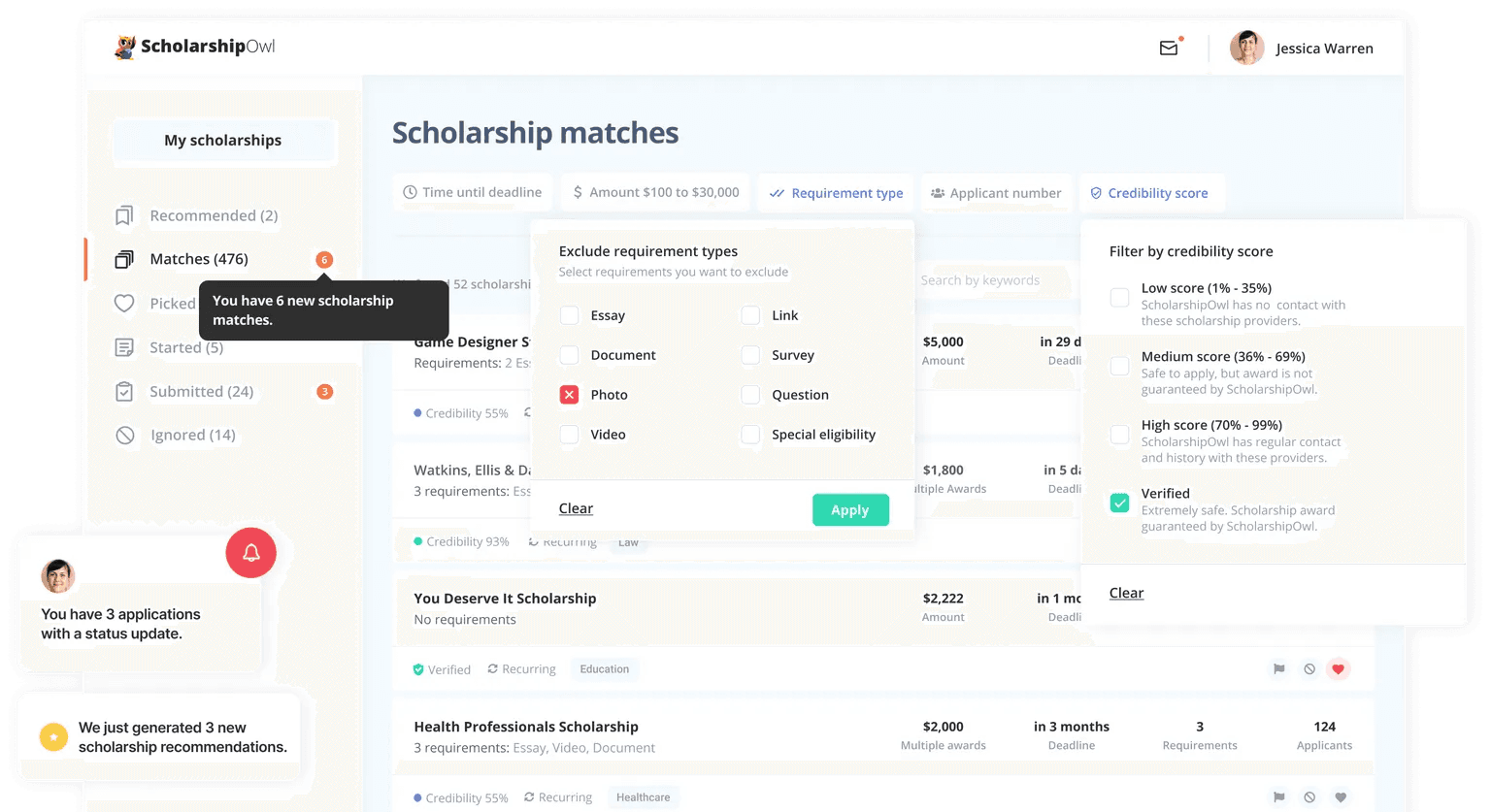 Dashboard screenshot